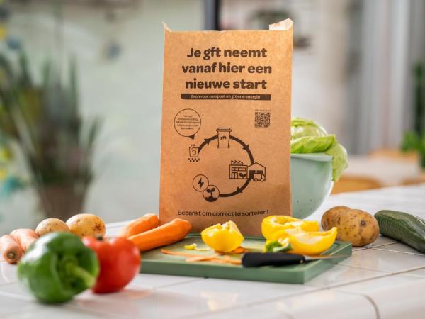 papieren keukenafvalzakje