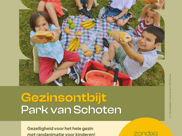 Affiche van het gezinsontbijt