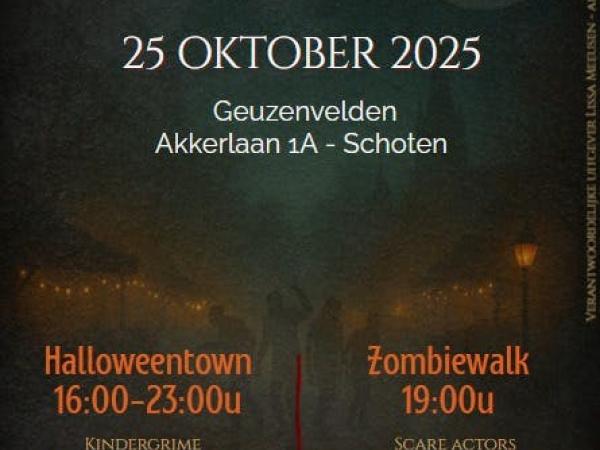 Zombiewalk met Halloween dorp © wijkkomitee geuzenvelden