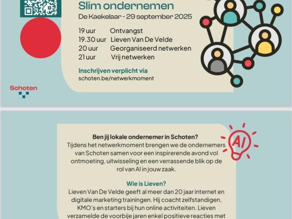Netwerkmoment Slim Ondernemen © Gemeentebestuur Schoten