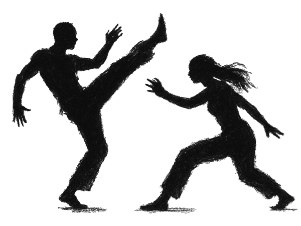 Braziliaanse gevechtskunst Capoeira Angola © ai