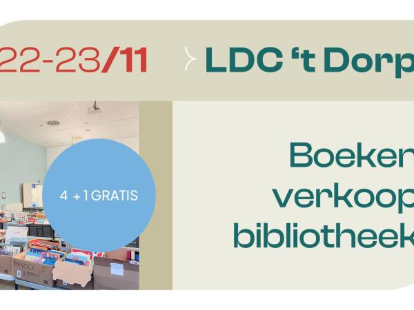 Boekenverkoop Bib Schoten @ Dienstencentrum 't Dorp © Bibliotheek Schoten