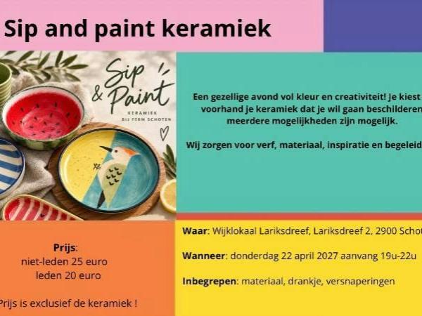 Sip en Paint keramiek © Ferm Schoten