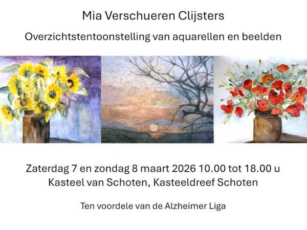 Mia Verschueren Clijsters: overzichtstentoonstelling aquarellen en beelden © KV